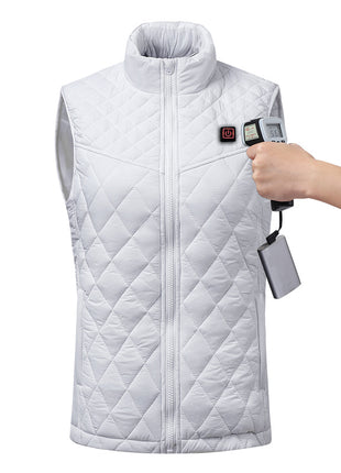 White USB Smart Heating Vest