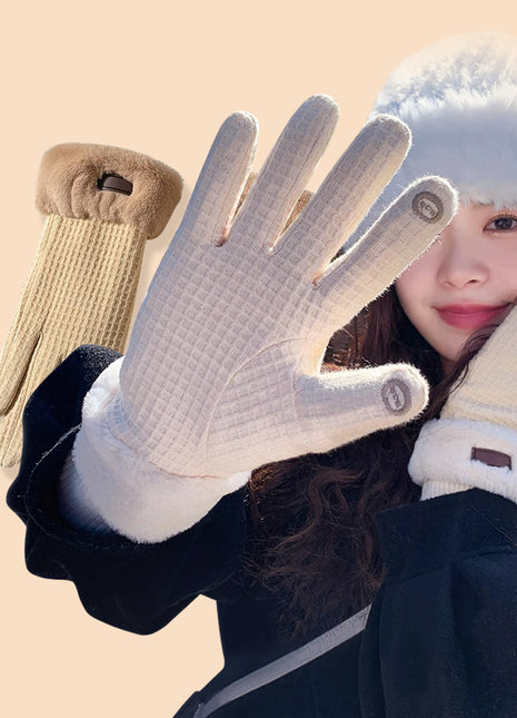 Windproof Thermal Waffle Gloves