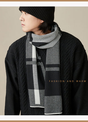 Winter Warm Thickened Plaid Scarf