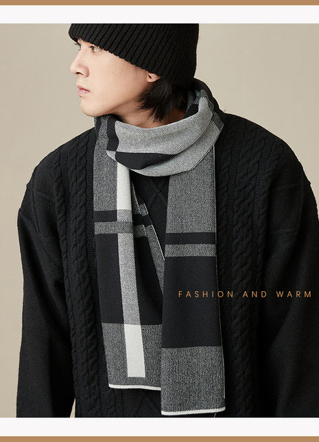 Winter Warm Thickened Plaid Scarf