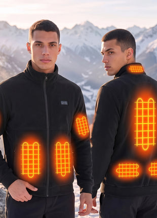 Winter mens #Black Heated Fleece Jacket