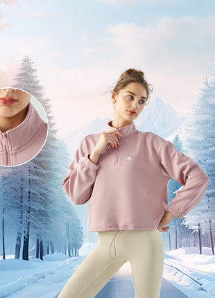Women High Neck Loose Yoga Sweatshirts