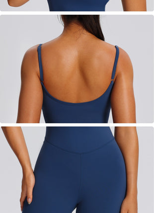 Women Sling Yoga Jumpsuit Details Display