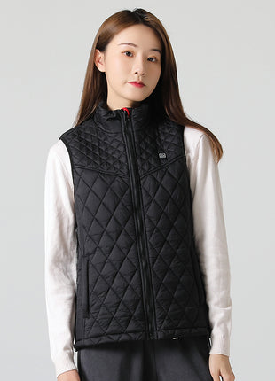 Women's Black 9 Area Smart Heated Gilet