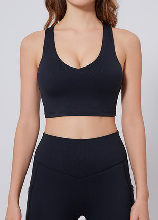 Women's Black H Shaped Shock Absorbing Sports Vest