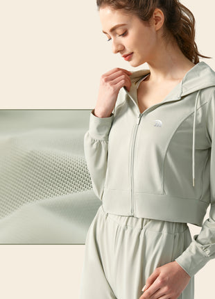 Women's Breathable Hooded Yoga Shirt