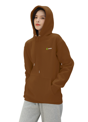 Women's Brown Oversized Drawstring Hoodie