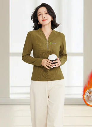 Women’s Half Zipper Thermal Base Layer Top
