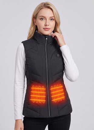 Women’s Heated Vest with 2 Heating Zones Front