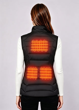 Women’s Heated Vest with 3 Heating Zones Back
