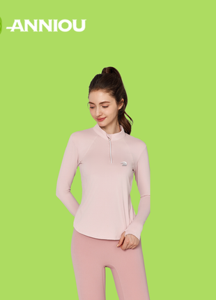 Women's Light Pink Slim Fit Yoga Shirt