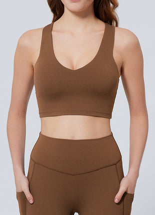 Women's Mocha H Shaped Shock Absorbing Sports Vest