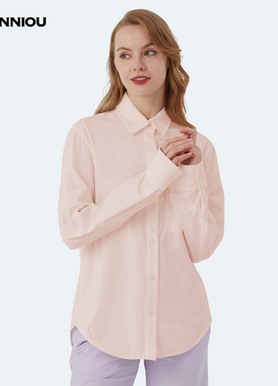 Women's Pink Quick-dry Upf 50+ Sunscreen Loose Shirt