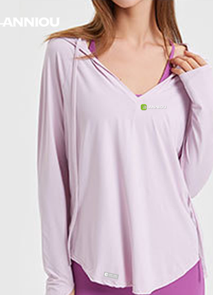 Women's Pink Quick-Drying Cool Sports Yoga Hooded Tops