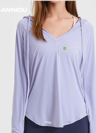 Women's Purple Quick-Drying Cool Sports Yoga Hooded Tops