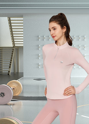 Women's Stand up Collar Workout Tops