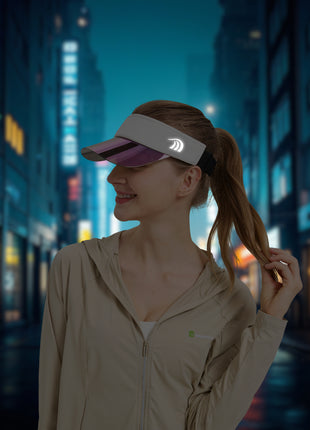 Women's Tennis Sun Visor Hat With Reflective Logo