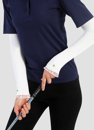 Women's White Golf Sunscreen Cooling Gloves