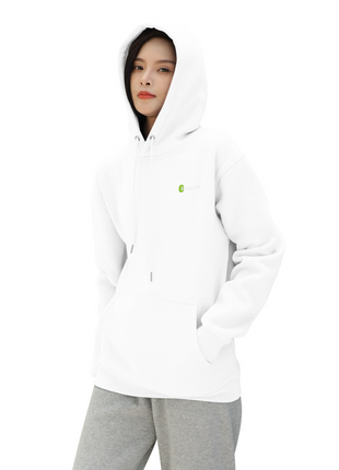 Women's White Oversized Drawstring Hoodie