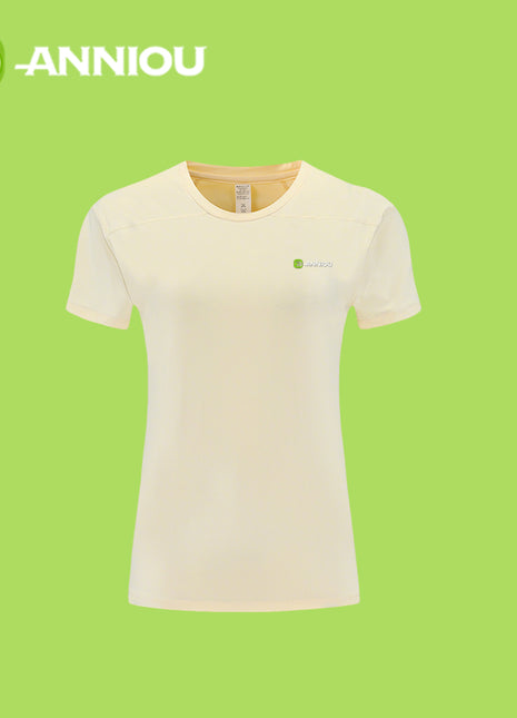 Women's Yellow Quick-drying Sun Protection Running T-shirt