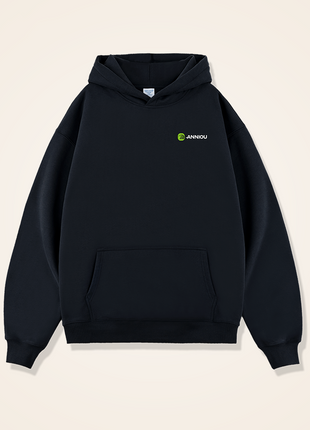 Women’s Black 450GSM Heavyweight Fleece-lined Hooded Sweatshirt
