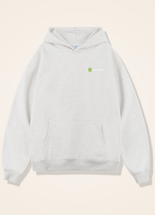 Women’s Light Grey 450GSM Heavyweight Fleece-lined Hooded Sweatshirt