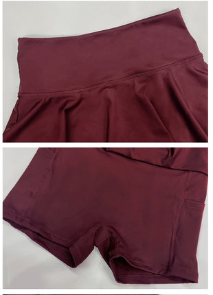 Yoga Skort with Fake Two-Layer Design