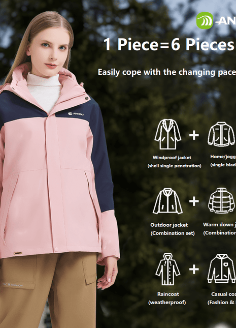 ANNIOU 3 - in - 1 Women's Custom Outdoor Jacket - Sidiou Group