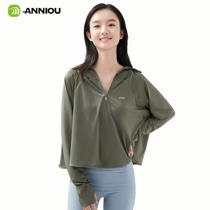 green Cropped UV Protective Jacket