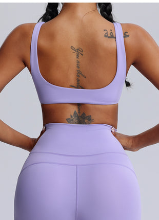 backless twist front high impact yoga bra