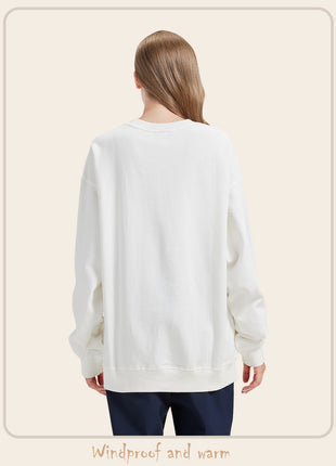 basic crew neck pullover of back view