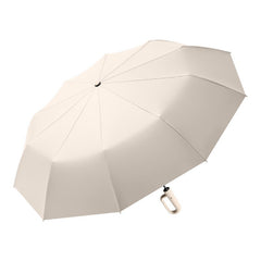 beige sunshade umbrella with ring buckle