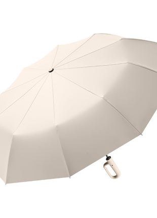 beige sunshade umbrella with ring buckle