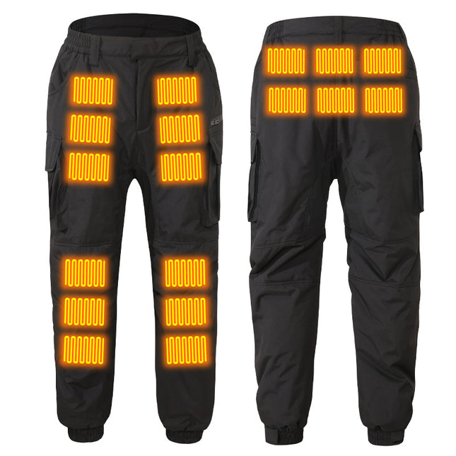 black 18 areas heated cargo pants