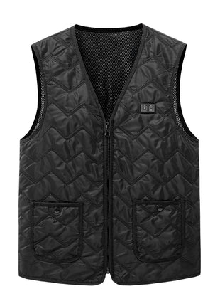 black 8 area carbon fiber heated vest