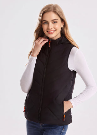 #black Women's Heated Hooded Vest