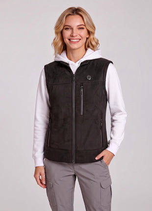 #black Women's Softshell Heated Gilet