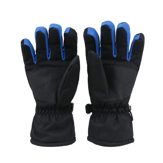 Black Blue Touch Screen Heated Gloves