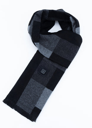 black checkered minimalist unisex heated scarf