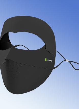 black detachable full face sun protection mask