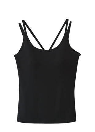 black double strap cami
