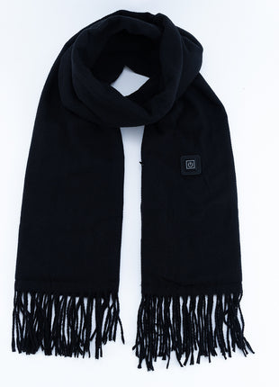 black fringed heated scarf