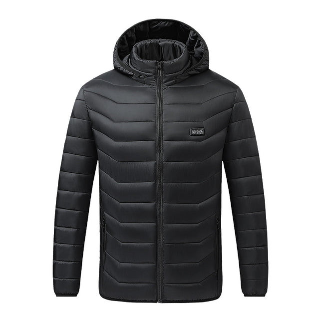 black hooded heated jacket