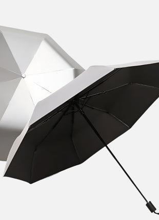 black manual titanium silver umbrella