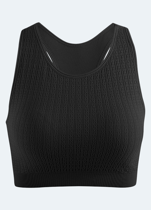 black plaid jacquard athletic tank top