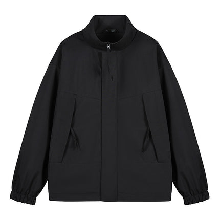 black waterproof windbreaker