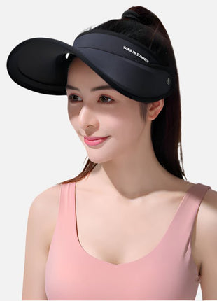 Women's Wide - brim Sun Visor in black