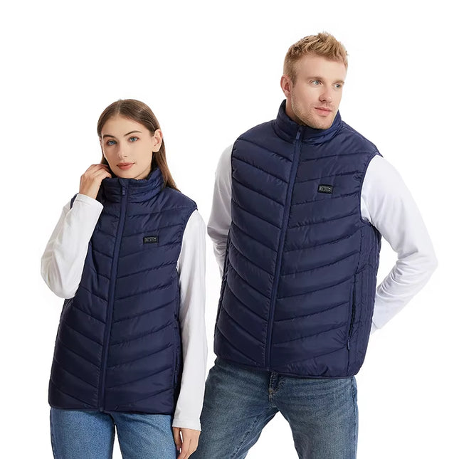 blue unisex 21 area heated gilet