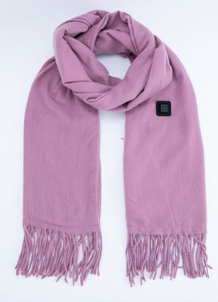 blush pink fringed heated scarf