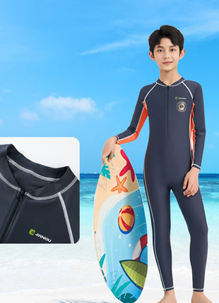 Boys’ Long Sleeve One - Piece Swimsuit - Sidiou Group